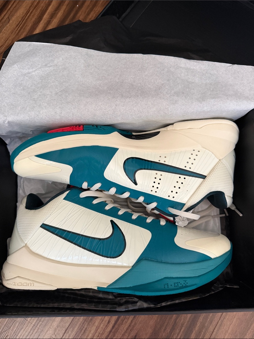 Nike Kobe 5 Protro x Caitlin Clark Coconut Milk Spruce BRAND NEW